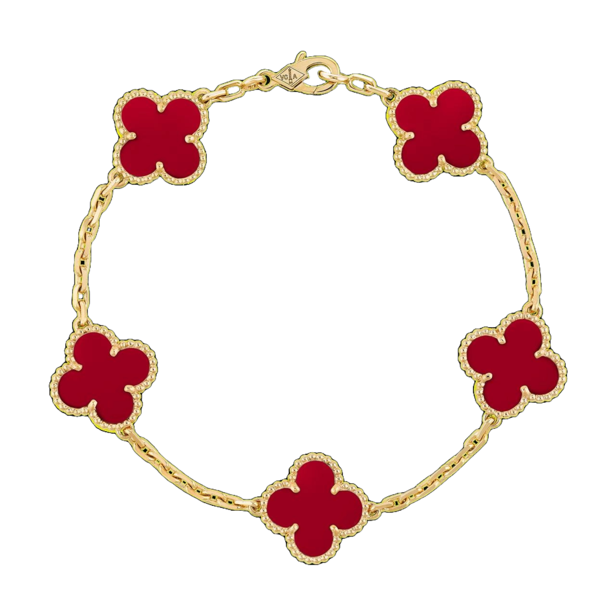 Bracciale Trifoglio Vintage | Rosso Corallo